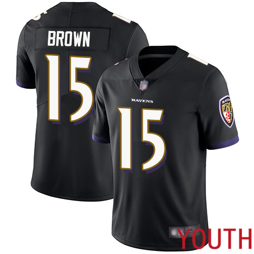 Baltimore Ravens Limited Black Youth Marquise Brown Alternate Jersey NFL Football 15 Vapor Untouchable